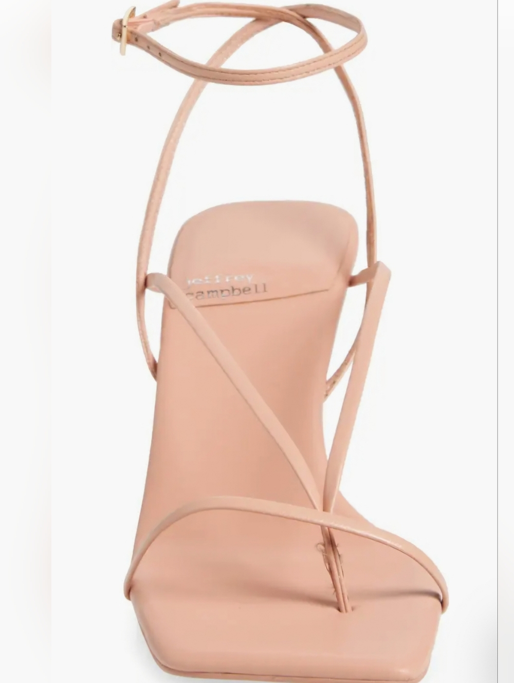 NWT Jeffrey Campbell Strappy Nude Heel Sandal Size 7 Summer Wedding Bridesmaid - Picture 3 of 11